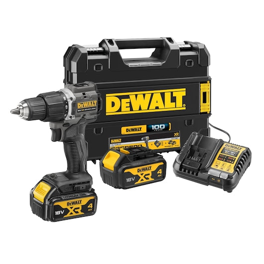18V XR Brushless Hammer Drill Driver – 100 Year Limited Edition – 2 x 4.0Ah Batteries