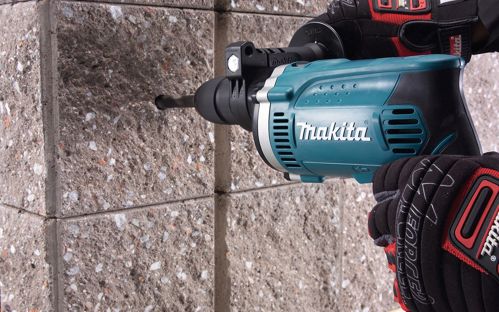 HP1631 Electric Percussion Drill, 710W Keyless Chuck 16mm, 5/8_pollice, Black, Turquoise