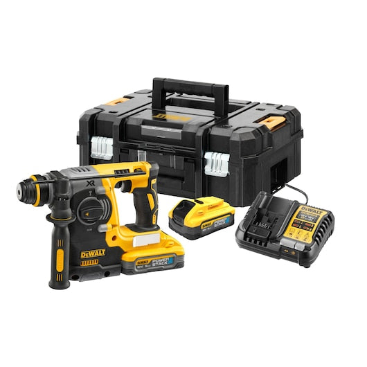 18V XR Brushless 24mm SDS-Plus Hammer Drill – 2 x POWERSTACK™ 5.0Ah Batteries