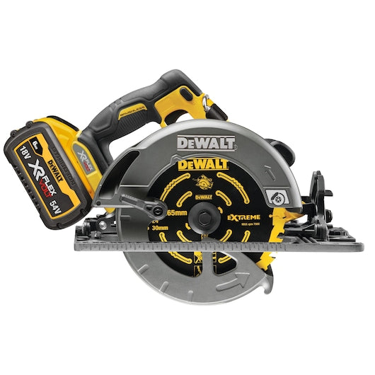 54V XR FLEXVOLT 190mm Track-Compatible Circular Saw – 2 x 6.0Ah Batteries