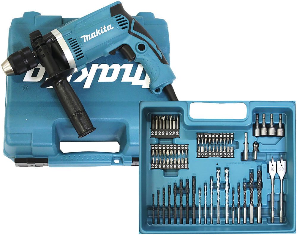 HP1631 Electric Percussion Drill, 710W Keyless Chuck 16mm, 5/8_pollice, Black, Turquoise